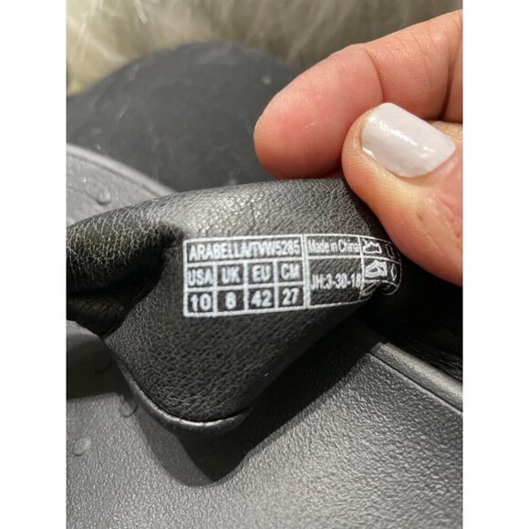 Womens Black Wedge Sandals With Knot Detail Size 10 - Picture 8 of 8